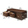 Badger Basket Kids' Storage Bench with Cushion and Three Bins Espresso - 4 of 4
