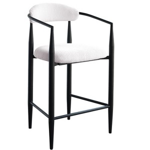 Lyngins Boucle Counter Stools Set of 2,Bar Stools with Metal Frame,Dining Chair for Kitchen Island - 1 of 4