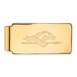 Black Bow Jewelry 14k Yellow Gold Plated Sterling Silver Longwood Lancers NCAA Money Clip - 1 of 3