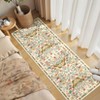 Washable Farmhouse Floral Print Living Room Rugs, Soft Butterfly Print Ultra Thin Bedroom Carpet, Non Slip Textured Dining Room Rugs - 2 of 4