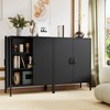 NicBex 3 Drawer File Cabinet with Lock and 2 Doors,Office Cabinet with Metal Handles,Modern Storage Cabinet,Filing Cabinet for Home Office - 2 of 4