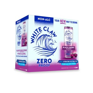 White Claw 0.0 Non-Alcoholic Black Cherry Cranberry - 6pk/12 fl oz Cans - 1 of 4
