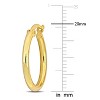 EVERLY JEWELRY | Yellow Plated Silver 20x2mm Round Hoop Earrings - 2 of 4