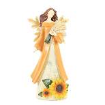 Fall Sunflower Angel  -  One Figurine 11.75 Inches -  Leaf Wings  -   -  Polyresin  -  Multicolored