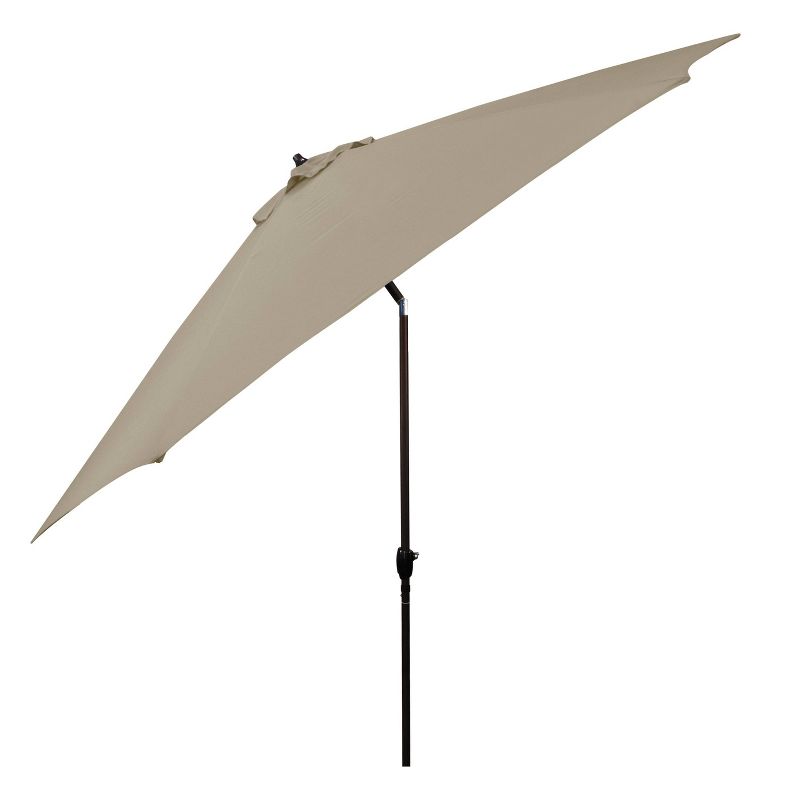 11&#39; x 11&#39; Aluminum Market Polyester Umbrella with Crank Lift Beige - Astella, 3 of 6