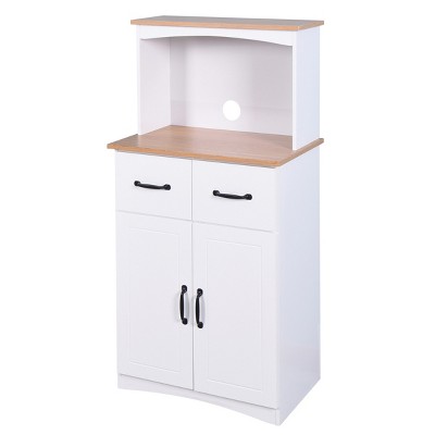 GlasFlength Kitchen Storage Farmhouse Kitchen Pantry Cabinet Freestanding Cupboard Accent Storage Cabinet for Kitchen, White, 23.62"*15.75"*49.41"