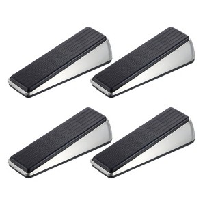 Unique Bargains Home Hotel Anti-Slip Design Zinc Alloy PVC Soft Door Stop 4 Pcs - 1 of 4