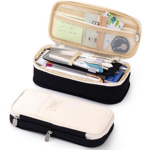 Paaaawaters Big Capacity Pencil Pen Case Office College School Large Storage High Capacity Bag Pouch Holder Box Organizer - 1 of 4