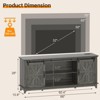 Modern TV Stand for TVs Up to 75'', Wooden Entertainment Center with Sliding Barn Doors, Media TV Console Table with Adjustable Shelf for Living Room - 3 of 4