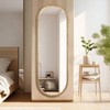 Oval Full Length Mirror 20x53 Inch Metal Beaded Frame Large Hanging Dressing Floor Mirror Bedroom Living Room Entryway - 2 of 4