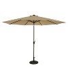 11' x 11' Calypso II Market Patio Umbrella with Solar LED Strip Lights Champagne - Island Umbrella - 2 of 4