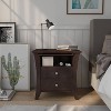 Banbridge 2 Drawer Nightstand with Open Shelf Espresso - HOMES: Inside + Out - image 2 of 4