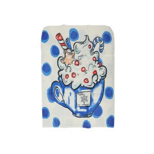 Unique Bargains Dining Chair Slipcovers Faux Linen Beige Blue 22.44"x18.11" 1 Pc - 1 of 4