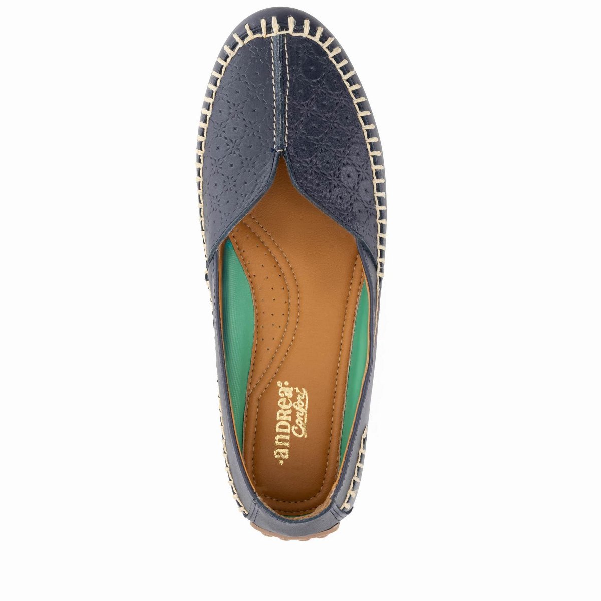 Женские туфли Andrea Women's Ultra Comfort Leather Loafers 94764-3888148 Navy Blue 8 — фото 4