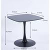 NicBex 31.49" Mid-century Square Dining Table,Kitchen Table with MDF Table Top for 4-6 Seaters,Matte Black - 3 of 4