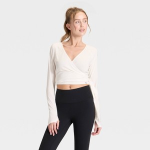 Women's Wrap Long Sleeve Top - JoyLab™ - 1 of 3