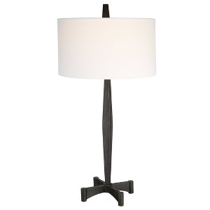 Uttermost Counteract Rust Metal Table Lamp – 34.75"H Aged Black Tapered Base with Industrial Styling - 1 of 4
