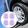 Unique Bargains Valve Stem Caps Handmade Faux Crystal Rhinestone Universal Auto Car Tire Valve Caps Chrome Dustproof Bling 4 Pcs - 2 of 4