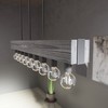Hunter Fan Donelson Iron and Dark Ash 9 Light Linear Kitchen Island Chandelier Ceiling Light Fixture Natural Black - 3 of 4