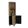 Sevobal,Decorative Storage Cabinets, Modern Farmhouse Wine Cabinet With Storage Freestanding, Black, 70.8*17.7*17.7 - 2 of 4