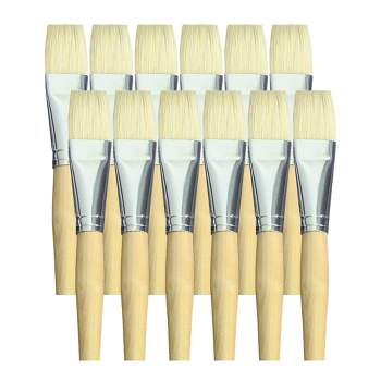 Project Source Black Bristle 1-1/2-in Natural Bristle- Polyester Blend Round  Paint Brush (Art Brush) in the Paint Brushes department at