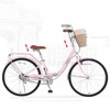 VisioGear 26 Inch Folding Lady Bike, Single Speed, Compact Design for Easy Storage and Commuting, Pink, 66.93"*25.2"*40.95" - 4 of 4