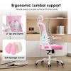 TopComfy Ergonomic Task and Office Chair High Back Headrest Adjustable Lumbar Support Breathable Mesh for Home Study Room, Pink, 24"*21"*10" - 2 of 4