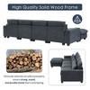 Contemporary Oversized L-Shaped Down-Filled Sectional Sofa, Versatile Sofa Couch with Reversible Chaise for the Living Room - 4 of 4