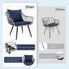 5 Piece Patio Bistro Set With Ottoman, Outdoor Wicker Furniture Sets For  Apartment Balcony, Rattan Table And Chairs Set-Cuddlewood - 2 of 4