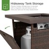 Best Choice Products 28in Propane Gas Fire Pit Table 50,000 BTU Outdoor Wicker w/ Glass Beads, Tank Holder - 3 of 4