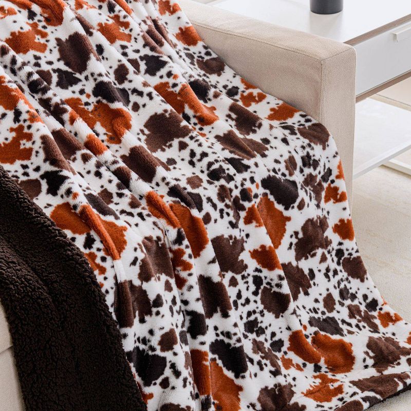 50"x60" Printed Fur to Faux Shearling Textured Throw Blanket - Sutton Home Fashions, 3 of 7