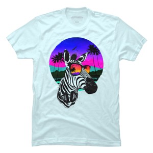 Men's Design By Humans Summer Zebra By clingcling T-Shirt - 1 of 3