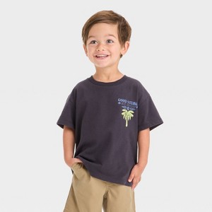 Grayson Mini Toddler Boys' Good Things Are Coming Graphic T-Shirt - Black - 1 of 4