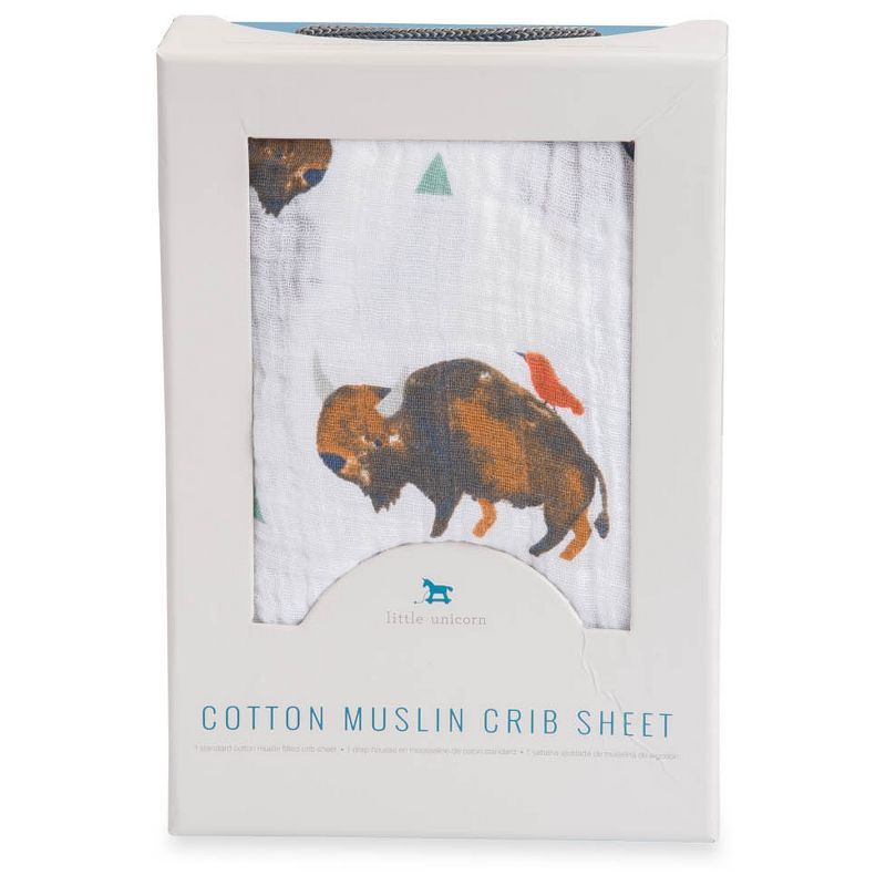 Little Unicorn Cotton Muslin Crib Sheet, 2 of 10