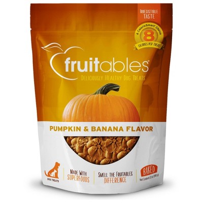 Fruitables Baked Pumpkin & Banana Flavor Healthy Low Calorie Dog Treats - 12oz