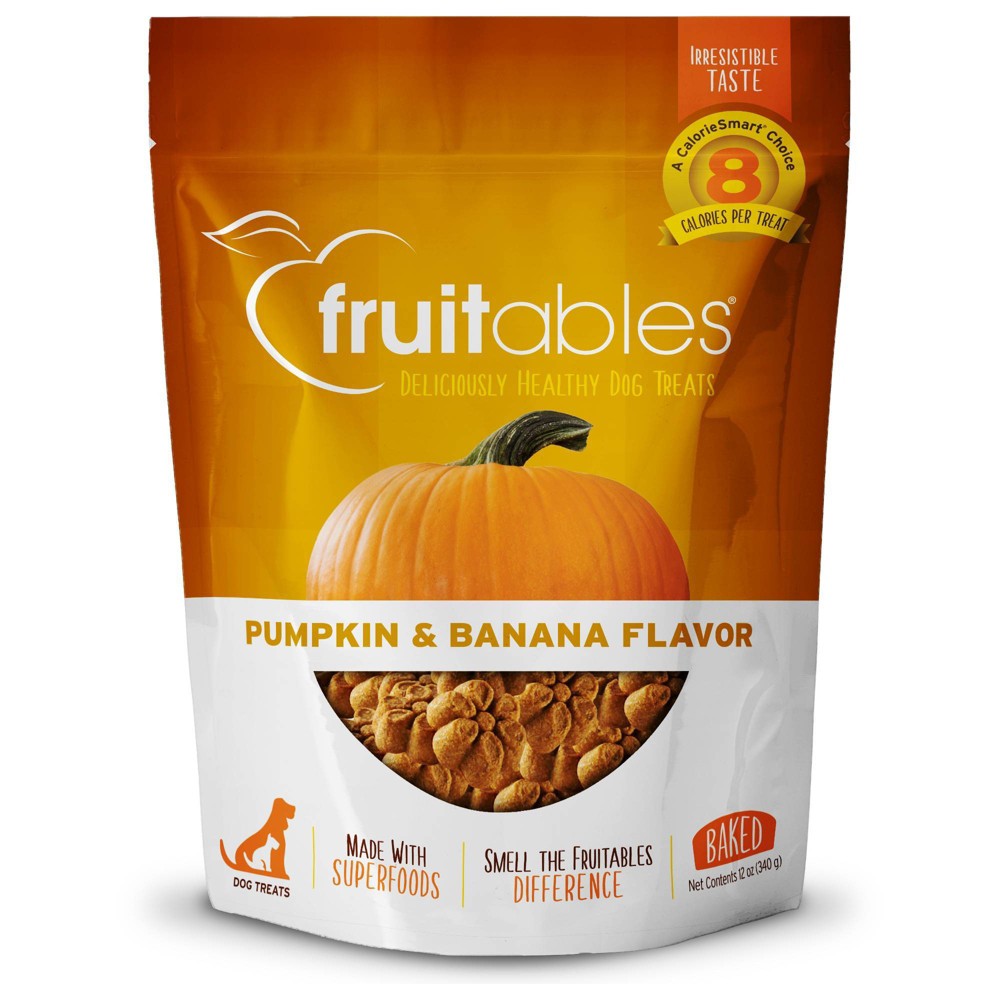 Photos - Dog Food Fruitables Baked Pumpkin & Banana Flavor Healthy Low Calorie Dog Treats 