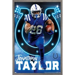 Trends International NFL Indianapolis Colts - Jonathan Taylor 22 Framed Wall Poster Prints - 1 of 4