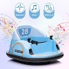 Pink 12V Kids Electric Ride On Bumper Car With Remote Control Dual Motors 360 Degree Spin Led Lights Mp3 Music Safety Belt And Slow Start For Toddler - 4 of 4