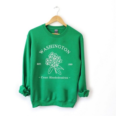 Simply Sage Market Women's Graphic Sweatshirt Embroidered Washington Coast Flower