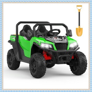 Garvee 24V Kids Ride On Dump Truck with Electric Bed, 2-Seater 4WD Ride Truck w/ Remote Control, Music, LED, Shovel, Gift for Boys & Girls - 1 of 4