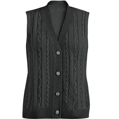 Collections Etc Stylish Cable-Knit Button Front Sweater Vest - image 4