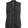 Collections Etc Stylish Cable-Knit Button Front Sweater Vest - 4 of 4