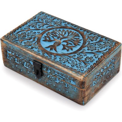 Wooden Jewelry Box, Tarot Box,Witch Box, Tree of Life | Decorative Storage Bin