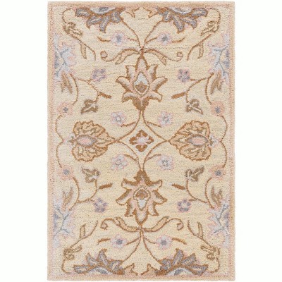 Mark & Day Eckville 6'x9' Rectangle Tufted Indoor Area Rugs Cream: Wool, Stain-Resistant, Traditional, Handmade, Medium Pile