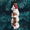 Joyful Polar Bear Trio Stacked Glass Christmas Ornament| OrnamentallyYou - 4 of 4