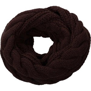 Zuppad Womens Thick Ribbed Knit Winter Infinity Circle Loop Scarf - 1 of 4