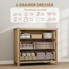 Rattan Dresser with Drawers, Natural Storage Cabinet & Chest Organizer for Bedroom and Living Room - 4 of 4