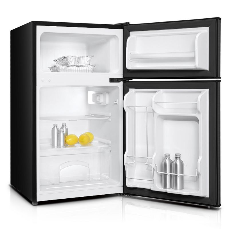Impecca 3.1 Cu. Ft. Double-Door Refrigerators, Black, 2 of 7