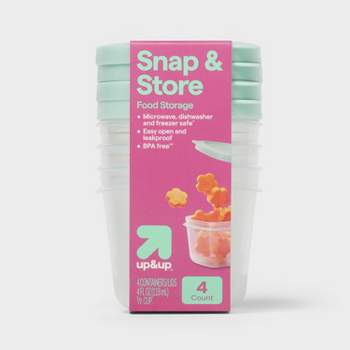 Mini Square Half Cup Food Storage Containers - 4 fl oz/4pk - up & up™