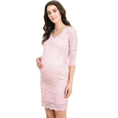 blush lace bridesmaid dresses Mermaid Ruffles Blush Pink Long Bridesmaid Dress with Lace Top –  FancyVestido main image 0